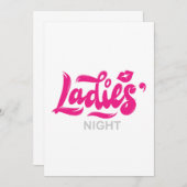 Invitation bachelorette dames lèvres de nuit (Devant / Derrière)