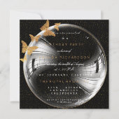 Invitation Bachelorette d'anniversaire de Golden Confetti (Devant)