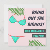 Invitation Bachelorette de Bachelorette de piscine Cute (Devant)