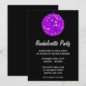Invitation Bachelorette de basket-ball violet et noir (Devant / Derrière)