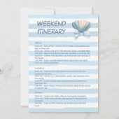 Invitation Bachelorette de coquillage bleu marine (Dos)