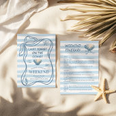 Invitation Bachelorette de coquillage bleu marine