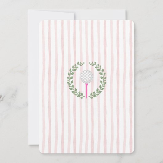 Invitation Bachelorette de golf Par-Tee (Dos)