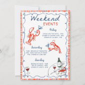 Invitation Bachelorette de homard côtier (Dos)