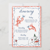 Invitation Bachelorette de homard côtier du Maine (Dos)