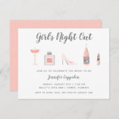 Invitation Bachelorette de la soirée de la fille (Devant / Derrière)