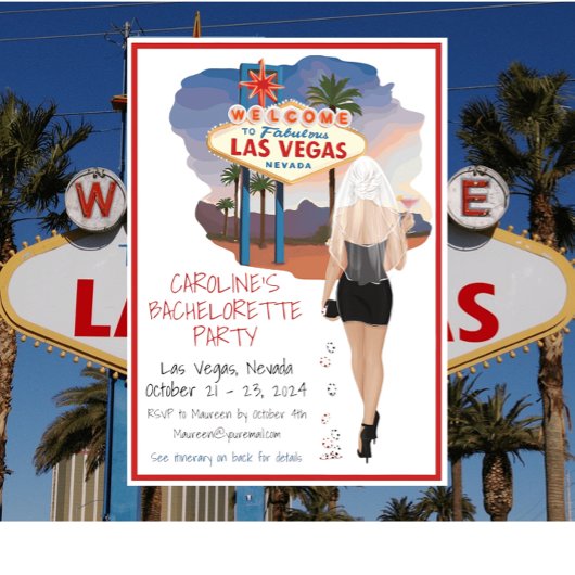 Invitation Bachelorette de Las Vegas