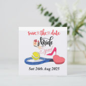 Invitation Bachelorette de l'équipe de tennis Bride (Debout devant)