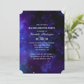 Invitation Bachelorette de l'espace. Mariage vedettes de nuit (Debout devant)