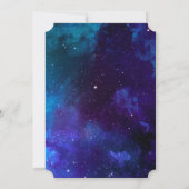 Invitation Bachelorette de l'espace. Mariage vedettes de nuit (Dos)