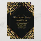 Invitation Bachelorette de lignes Abstraites géométriques en  (Devant / Derrière)