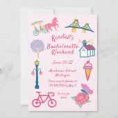 Invitation Bachelorette de l'île Mackinac (Devant)