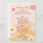 Invitation Bachelorette de marguerite super et fiancée (Dos)