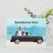Invitation Bachelorette de mariage de la plage de Destination (Debout devant)