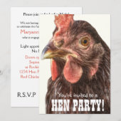 Invitation Bachelorette de nuit pour filles de la fête du pou (Devant / Derrière)