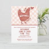 Invitation Bachelorette de poulet de la fête de Hen Invitatio (Debout devant)