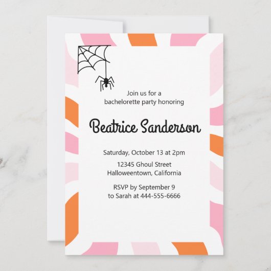 Invitation Bachelorette de super Boo's Before I Do (Dos)