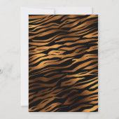 Invitation Bachelorette de Tigre Noir et Or (Dos)