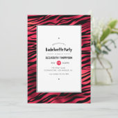 Invitation Bachelorette de Tigre Rouge Chatoyante (Debout devant)
