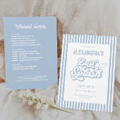 Invitation Bachelorette Dernière bleue