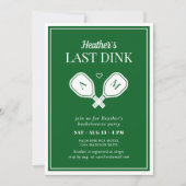 Invitation Bachelorette dernière Dink Pickleball (Devant)