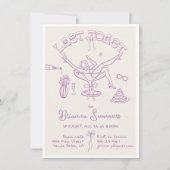 Invitation Bachelorette Dernière fête du toast (Devant)