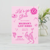 Invitation Bachelorette dernière Rodeo Disco (Debout devant)