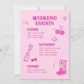 Invitation Bachelorette dernière Rodeo Disco (Dos)