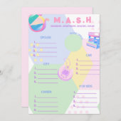 Invitation Bachelorette des années 90 Modèle MASH (Devant / Derrière)