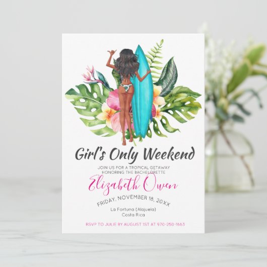 Invitation Bachelorette Destination Bikini Beach Brive Bash (Debout devant)