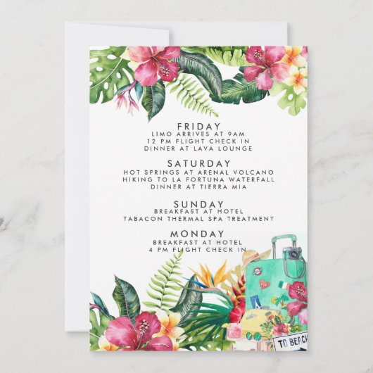 Invitation Bachelorette Destination Bikini Beach Brive Bash (Dos)