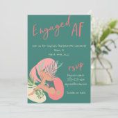 Invitation Bachelorette d'été AF vert et rose (Debout devant)