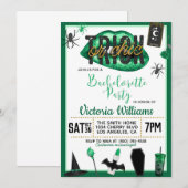 Invitation Bachelorette d'Halloween chic ou de brique Invitat (Devant / Derrière)