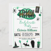 Invitation Bachelorette d'Halloween chic ou de brique Invitat (Devant)
