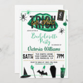Invitation Bachelorette d'Halloween chic ou de brique Invitat (Devant / Derrière)