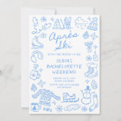 Invitation Bachelorette d'hiver après ski tiré à la main (Devant)