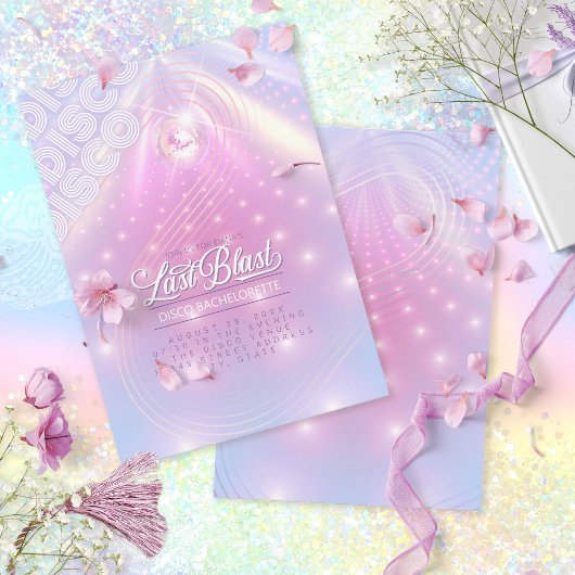 Invitation Bachelorette Disco dernier Blast ID928
