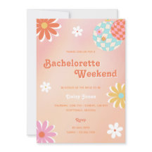 Invitation Bachelorette Disco Power des années 70