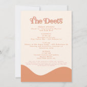 Invitation Bachelorette Disco Rose & Orange de TRIXIE Retro 7 (Dos)