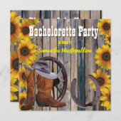 Invitation Bachelorette du ranch rustique (Devant / Derrière)