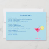 Invitation Bachelorette du week-end de plage tropi (Dos)