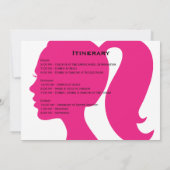 Invitation Bachelorette du week-end rose Party (Dos)