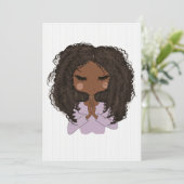 Invitation Bachelorette d'une Américaine Africaine (Debout devant)