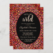 Invitation Bachelorette Empreinte de léopard sauvage (Devant / Derrière)