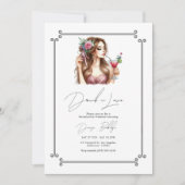 Invitation Bachelorette en amour Week-end Itinéraire (Devant)