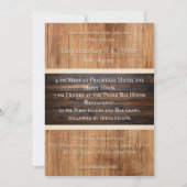 Invitation Bachelorette en bois rustique (Dos)
