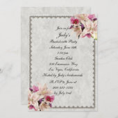 Invitation Bachelorette en marbre blanc (Devant / Derrière)