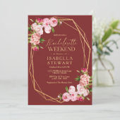 Invitation Bachelorette en terre cuite rose (Debout devant)