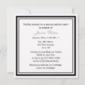 Invitation Bachelorette encadrée Chicago Skyline #2 Etched (Dos)