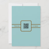 Invitation Bachelorette Espresso Martini turquoise avec code  (Dos)